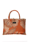 Sorena Ftera Leaf Print Large Tote Bag, Terracotta
