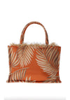 Sorena Ftera Leaf Print Large Tote Bag, Terracotta