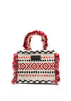 Sorena Bohina Emily Aztec Print Mini Tote Bag, Wine