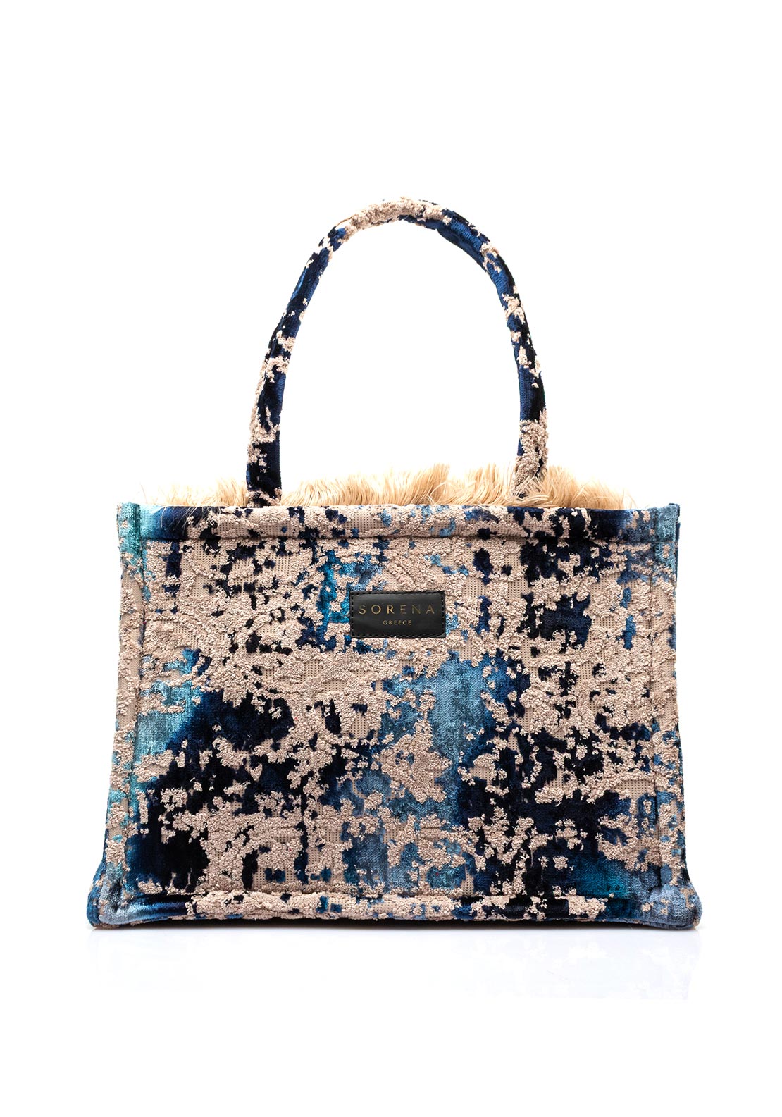 Sorena Thalassini Marble Medium Tote Bag, Royal Blue