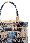 Sorena Thalassini Marble Medium Tote Bag, Royal Blue