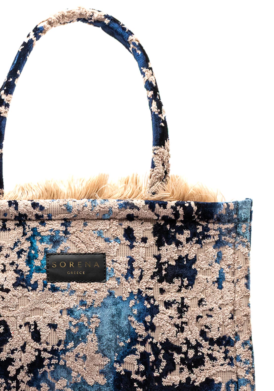 Sorena Thalassini Marble Medium Tote Bag, Royal Blue