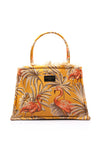 Sorena Isla Flamingo Leaf Print Large Tote Bag, Ochre