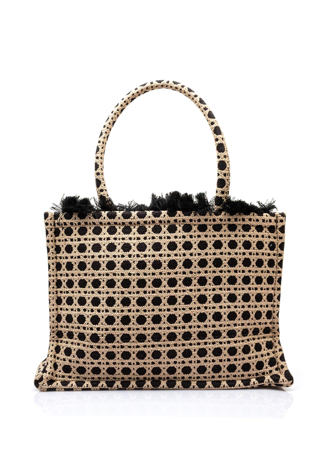 Sorena Panarea Spot Medium Tote Bag, Black & Beige