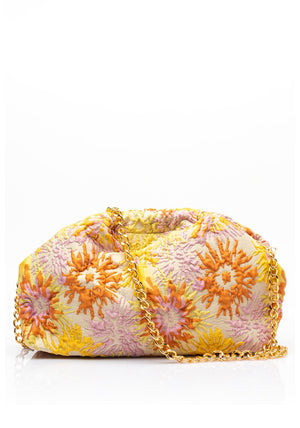 Sorena Xrysanthi Medium Bucket Bag, Ochre