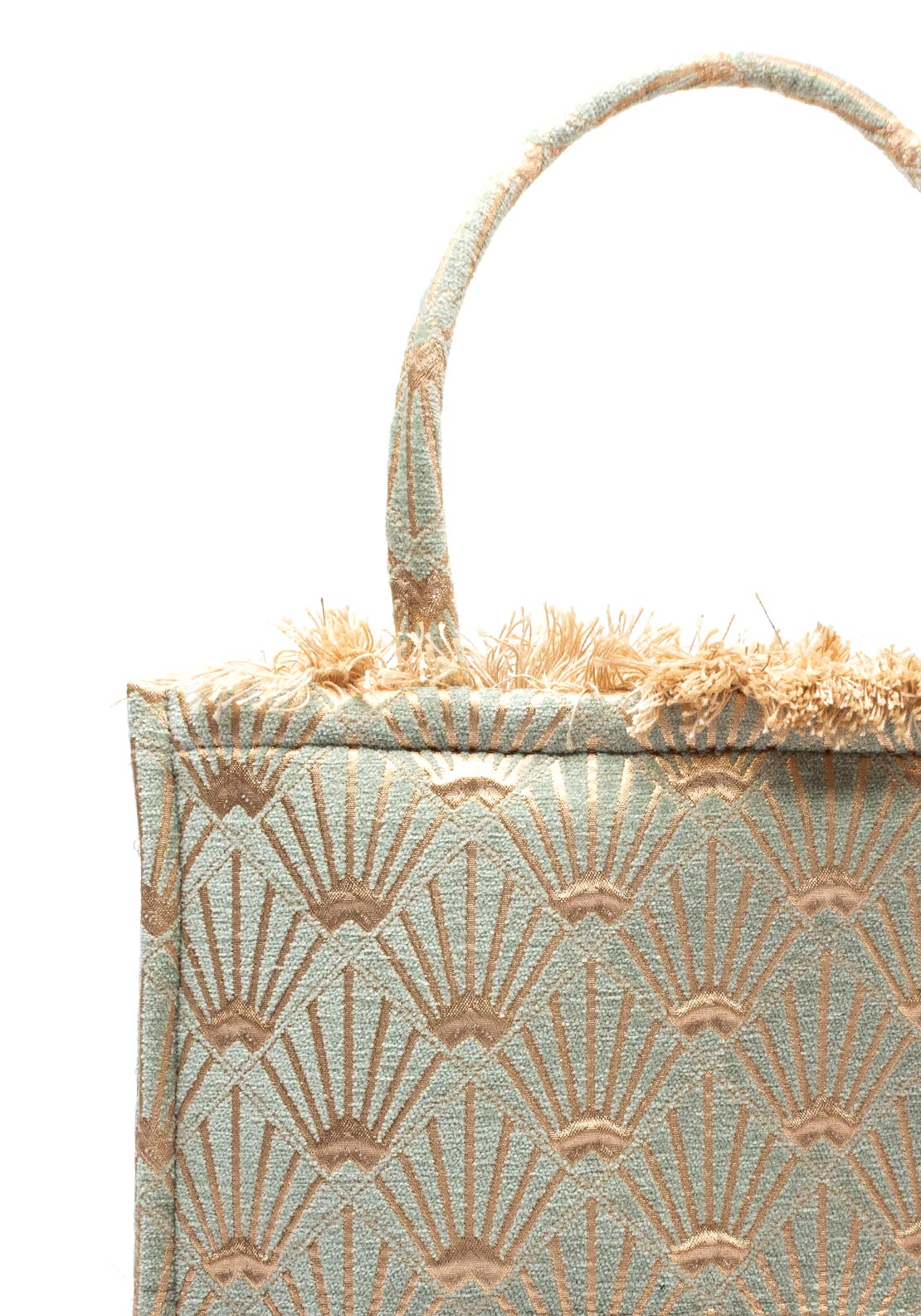 Sorena Arxipelagos Marble Medium Tote Bag, Mint & Gold