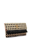 Sorena Harites Madalena Spot Clutch Bag, Black & Beige