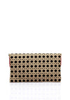 Sorena Harites Madalena Spot Clutch Bag, Black & Beige