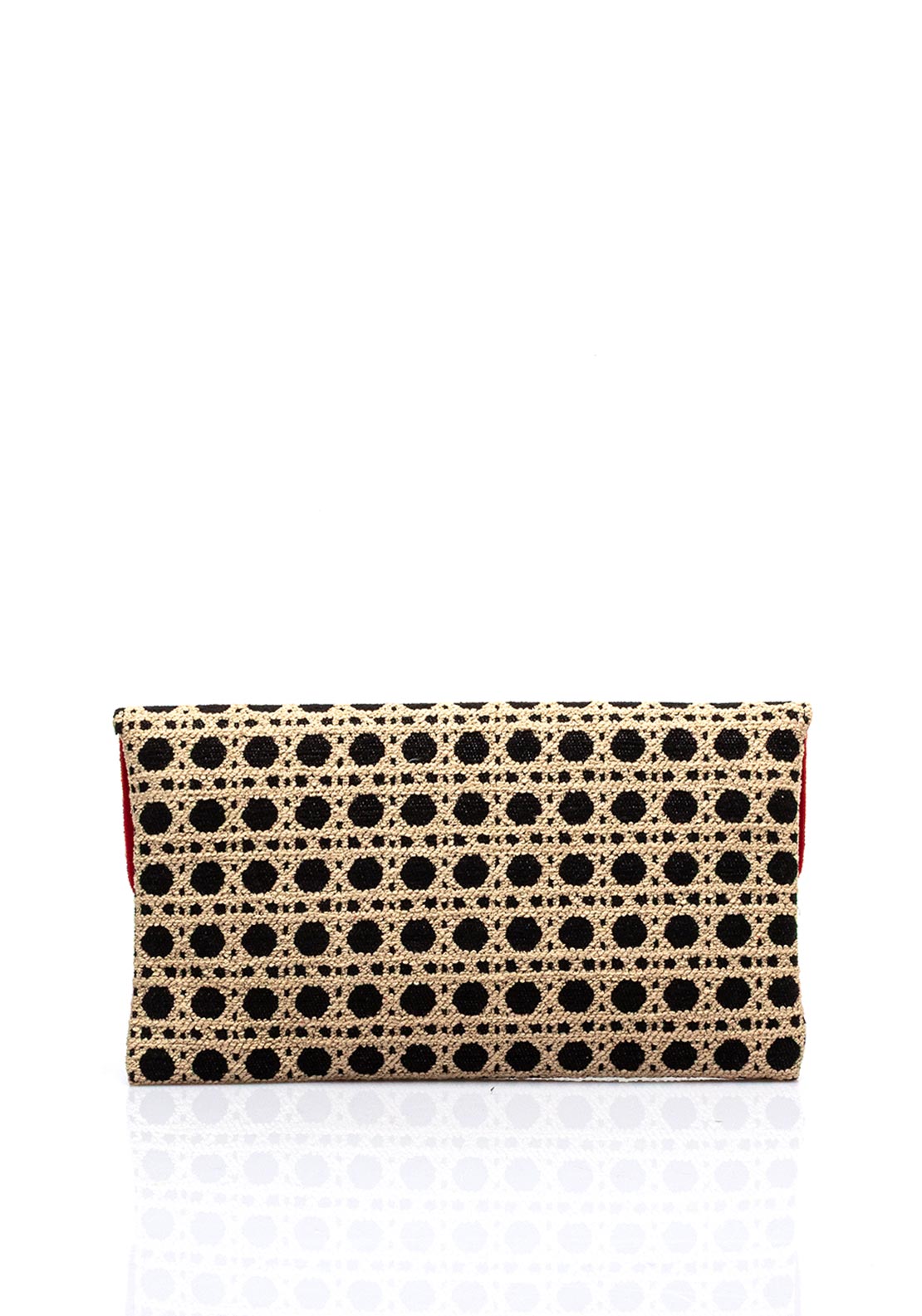 Sorena Harites Madalena Spot Clutch Bag, Black & Beige