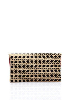 Sorena Harites Madalena Spot Clutch Bag, Black & Beige