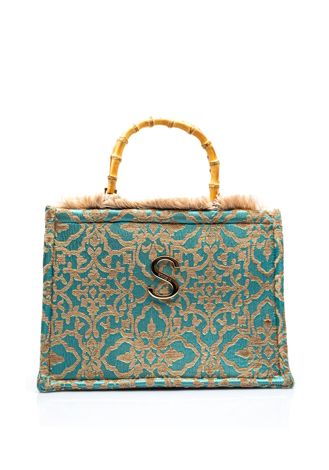 Sorena Akrogiali Damask Print Medium Tote Bag, Wine