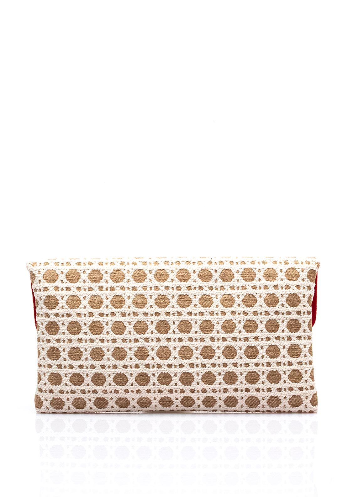 Sorena Harites Panarea Spot Clutch Bag, Beige & Cream