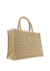 Sorena Muses Woven Large Tote Bag, Sand