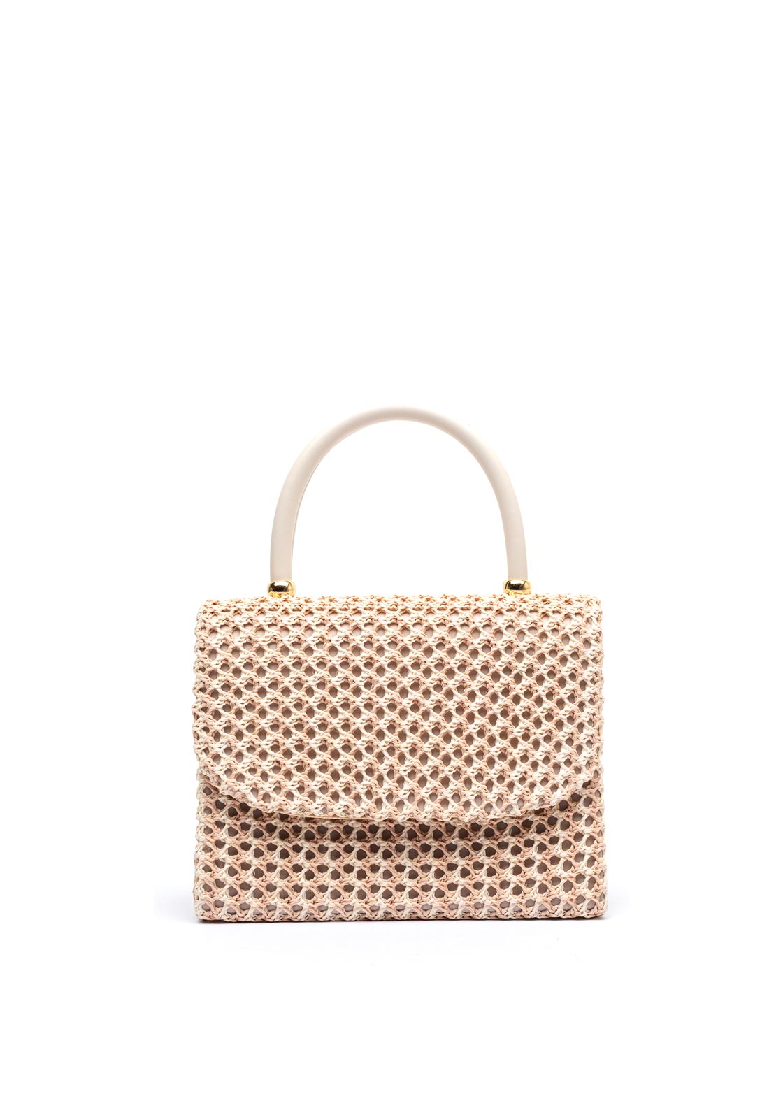 Sorento Blissful Hill Crochet Net Grab Bag, Cream