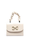 Sorento Cottonwood Gathered Distressed Mini Grab Bag, Cream