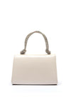 Sorento Meadow Point Diamante Brooch Distressed Mini Grab Bag, Cream