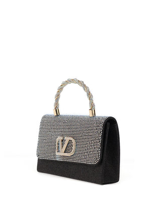 Sorento Morelto Encrusted Small Grab Bag, Black