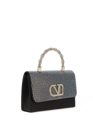 Sorento Morelto Encrusted Small Grab Bag, Black