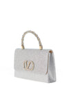 Sorento Morelto Encrusted Small Grab Bag, Silver