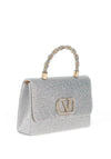 Sorento Morelto Encrusted Small Grab Bag, Silver