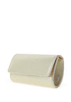 Sorento Castlemarty Flap Over Clutch Bag, Gold Shine
