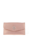 Sorento Envelope Shimmer Circle Jewel Clutch Bag, Pink