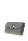 Sorento Nurmore Glitter Diamante Brooch Clutch Bag, Crystal