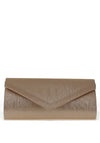 Sorento Warwick Shimmer Clutch Bag, Rose Gold