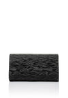 Sorento Arniston Shimmering Zebra Printed Envelope Clutch Bag, Black