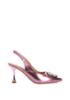 Sorento Ellingham Embellished Sling Back Heeled Shoes, Pink