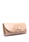 Sorento Fitzwil Bow Detail Clutch Bag, Nude