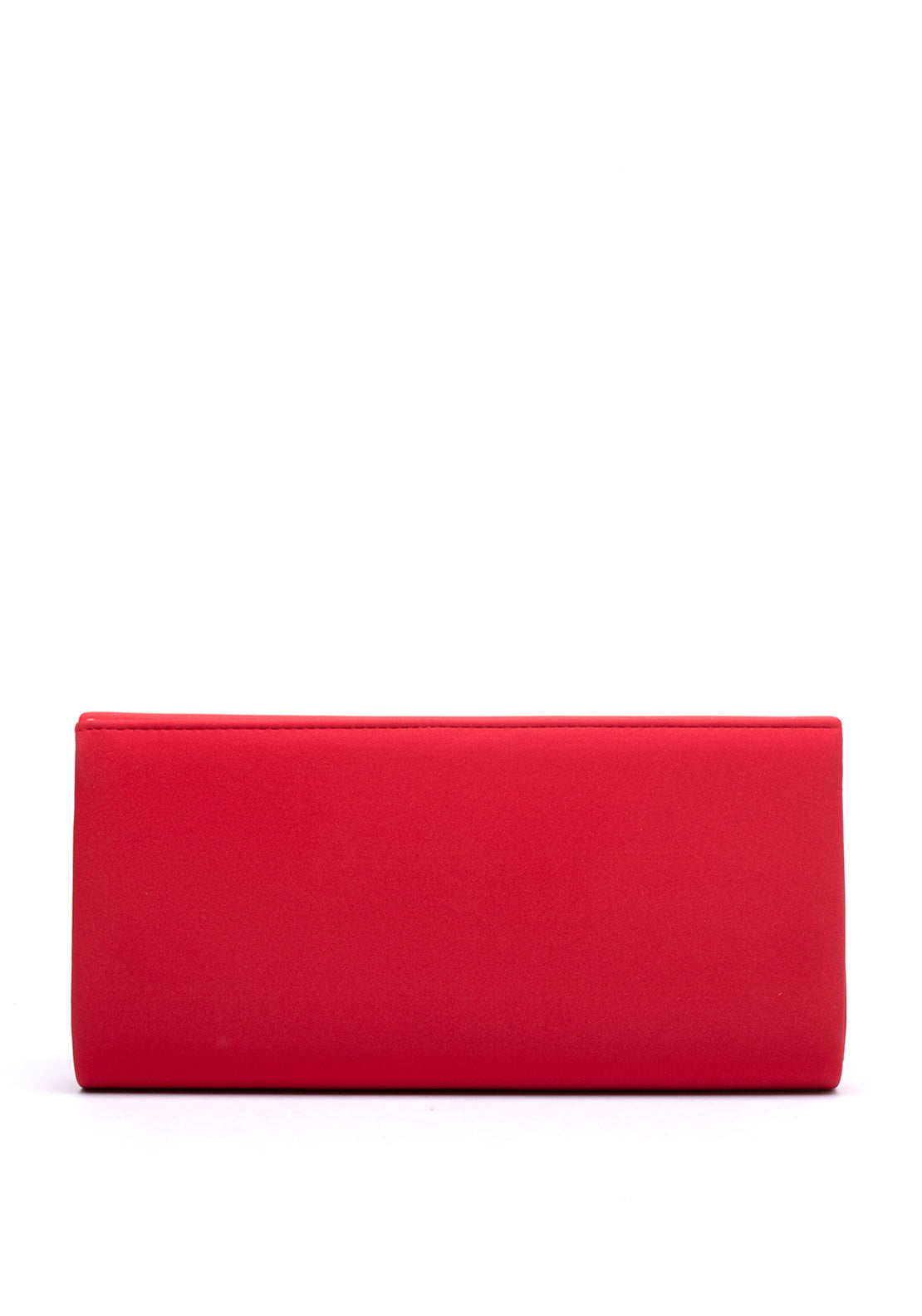 Sorento Johnstown Gold Button Clutch Bag, Red