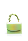 Sorento Shelbourne Pebbled Iridescent Grab Bag, Lime
