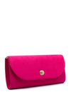 Sorento Riverbank Soft Touch Embellished Broch Clutch Bag, Hot Pink
