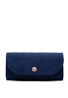 Sorento Riverbank Soft Touch Embellished Broch Clutch Bag, Navy