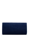 Sorento Riverbank Soft Touch Embellished Broch Clutch Bag, Navy