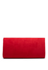 Sorento Riverbank Soft Touch Embellished Broch Clutch Bag, Red