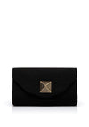 Sorento Secret Garden Soft Touch Brooch Clutch Bag, Black
