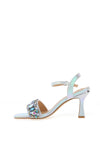Sorento Glin Diamante Open Toe Heeled Sandals, Pearl Sky Blue