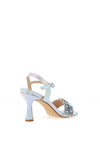 Sorento Glin Diamante Open Toe Heeled Sandals, Pearl Sky Blue