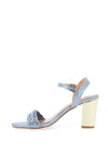 Sorento Heritage Sparkling Braided Heeled Sandals, Blue