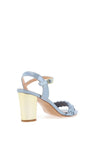 Sorento Heritage Sparkling Braided Heeled Sandals, Blue