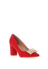 Sorento Johnstown Brooch Pointed Court Heels, Red