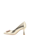 Sorento Lady Gregory Metallic Court Heels, Gold