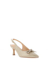 Sorento Marlfield Shimmering Bow Sling Back Heels, Gold