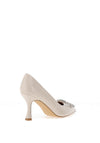 Sorento Meadow Point Brooch Detailed Court Heels, Cream
