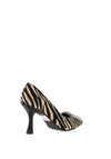 Sorento Meadow Point Brooch Detailed Court Heels, Black & Beige