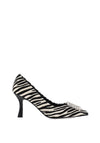 Sorento Meadow Point Brooch Detailed Court Heels, Black & White