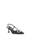 Sorento Morelto Encrusted Sling Back Heels, Black