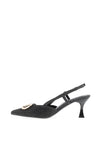 Sorento Morelto Encrusted Sling Back Heels, Black